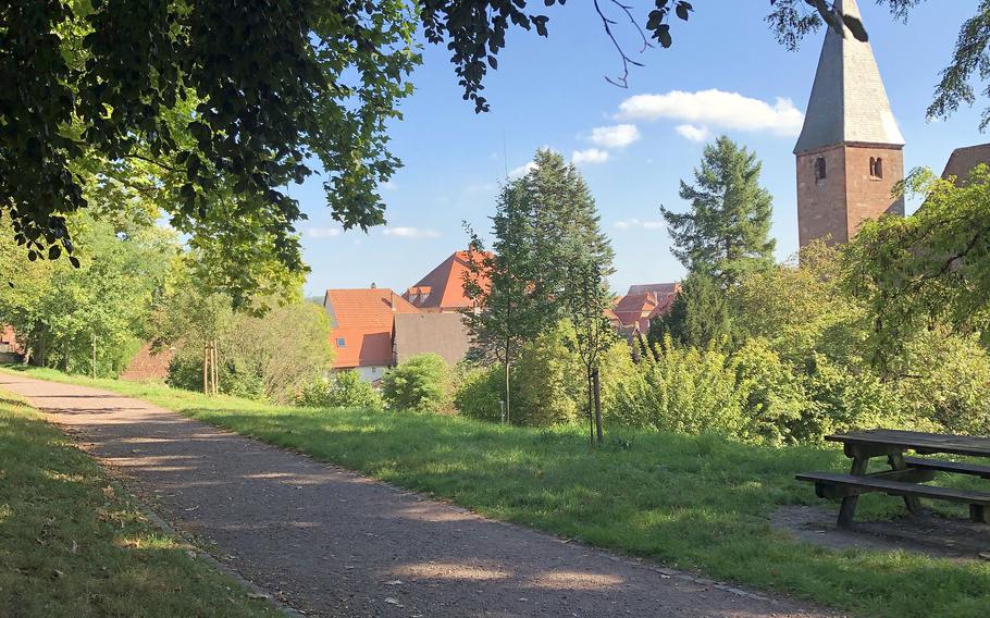 A view of Wissembourg, France, from the city’s ramparts trail on Sept. 24, 2021.