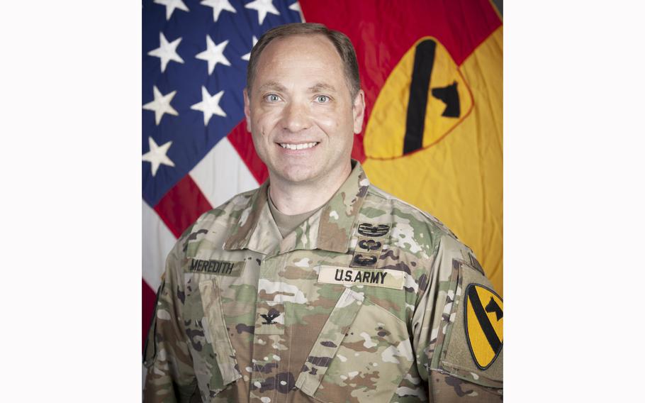 Col. Jon Meredith, a former Fort Cavazos brigade commander accused of inappropriately touching and kissing the spouse of a fellow officer, had criminal charges against him dismissed, according to Army officials.