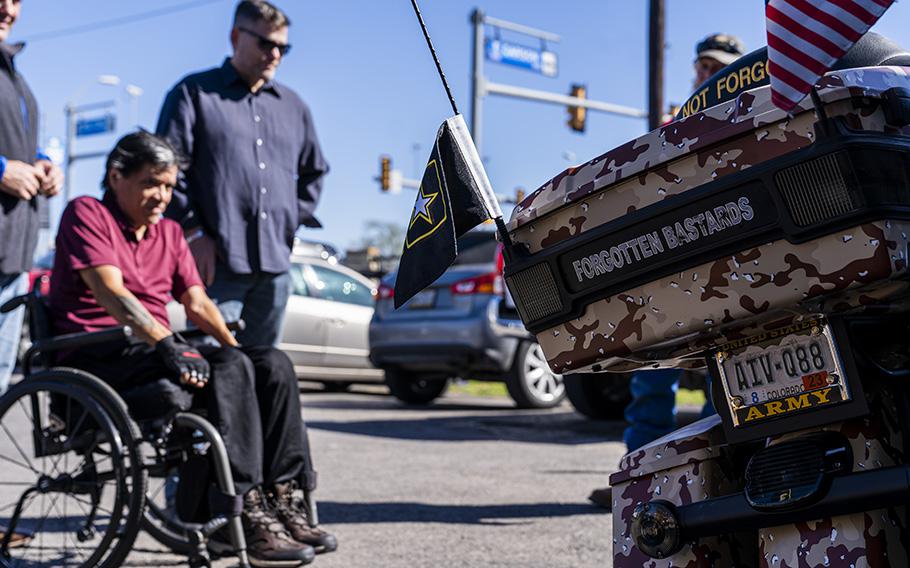 This Harley Davidson motorcycle was constructed as a tribute to the bravery and sacrifice of the veterans who served in Mogadishu, Somalia on March 3, 1993. Ed Ricord, the veteran who rebuilt the motorcycle, and his wife Laura Ricord are touring the country with the motorcycle to collect signatures from remaining veterans and Gold Star Families, culminating in a presentation of the signed motorcycle to the 10th Mountain Division on the 30th anniversary of the battle. 