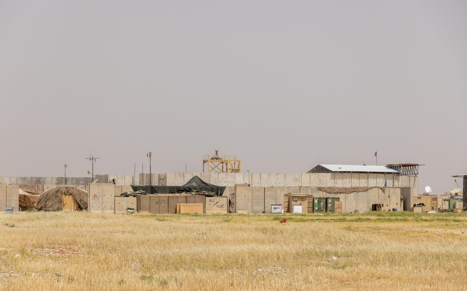 A US Army base in Rumalyn Landing Zone, Syria.