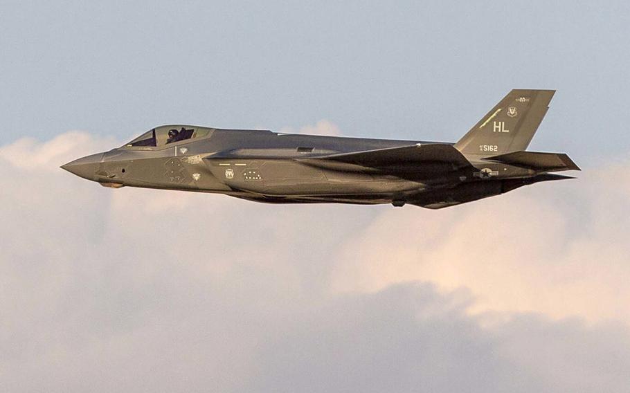 A Lockheed Martin F-35 fighter jet.