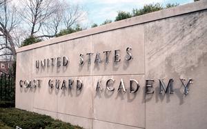 This undated photo shows the sign for the U.S. Coast Guard Academy in New London, Conn. Coast Guard nondisclosure agreements should not stop service members from cooperating with investigations into the sexual misconduct scandal at its academy after some senators claimed the agreements have hindered them from attaining information, service leaders said in a memo reinforcing the policy.