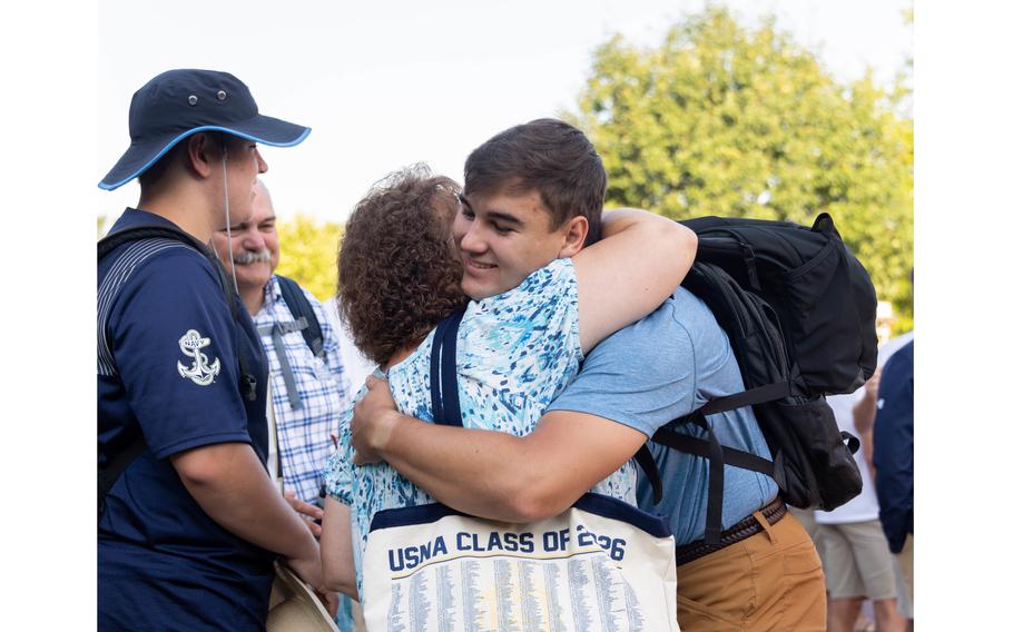 The U.S. Naval Academy in Annapolis, Md., welcomes the midshipman candidates, or plebes, of the Class of 2026 during Induction Day, Thursday, June 30, 2022. I-Day marks the beginning of a demanding six-week indoctrination period called Plebe Summer, intended to transition the candidates from civilian to military life.