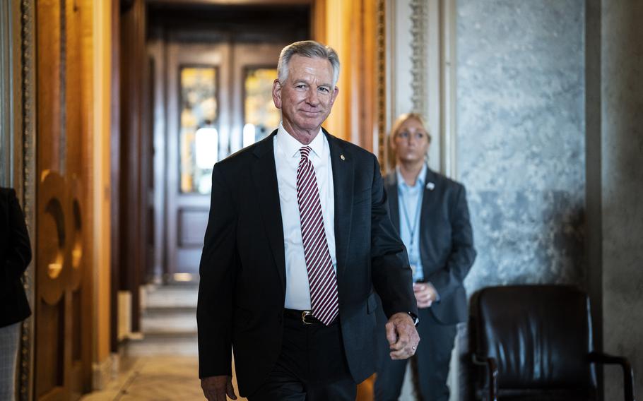 Sen. Tommy Tuberville, R-Ala., on Capitol Hill in September 2023.