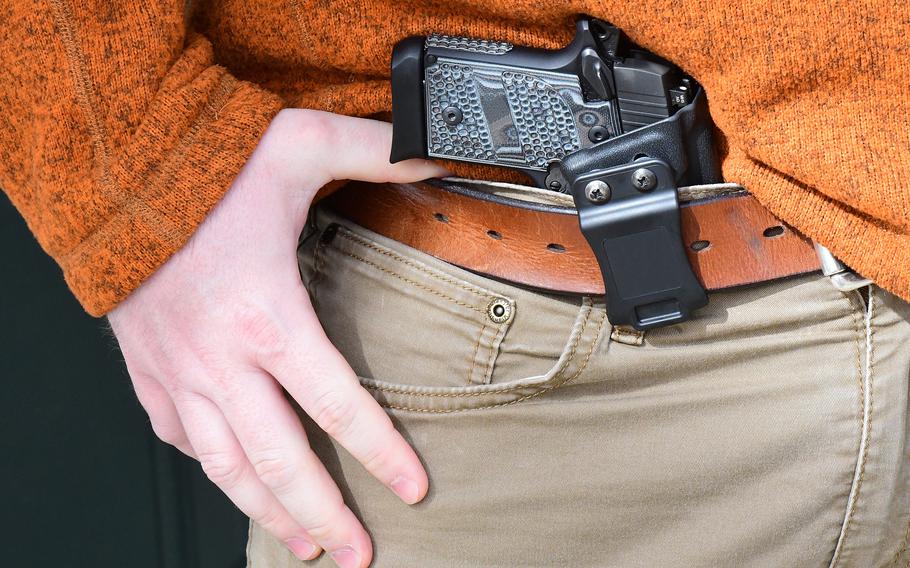 D.C. prohibits people with concealed-carry permits to carry weapons in more than a dozen locations designated “sensitive areas,” including schools, government buildings, polling places, medical offices and businesses serving alcohol, in addition to the transit system. 