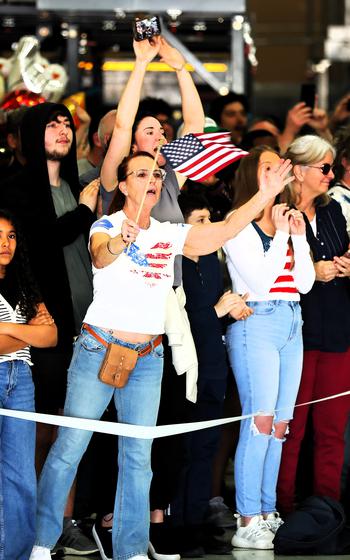 Families celebrate seeing their soldiers for the first