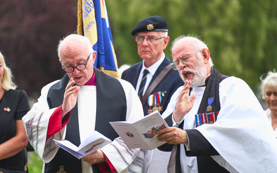 Chaplains give a closing prayer