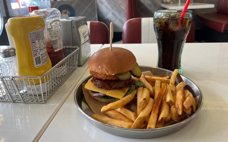 The food tastes just like home at Rocky's Burger in the Sinjang-dong section of Pyeongtaek, South Korea.