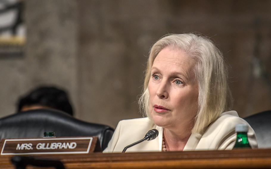 Sen. Kirsten Gillibrand, D-N.Y., attends a Senate hearing on Capitol Hill in Washington, D.C., on July 11, 2023. 