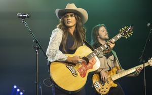 FILE - Ella Langley performs during Amazon Music Country Heat at Country Radio Seminar in Nashville, Tenn., on Feb. 28, 2024. (Photo by Amy Harris/Invision/AP, File)