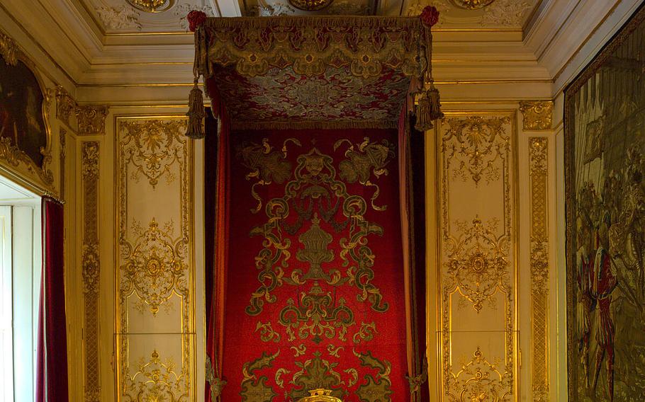 The throne room in the St. Emmeram Palace was more of a formality in the converted monastery. The throne was mobile, often being placed in the town square while the family would hear the concerns of the people.