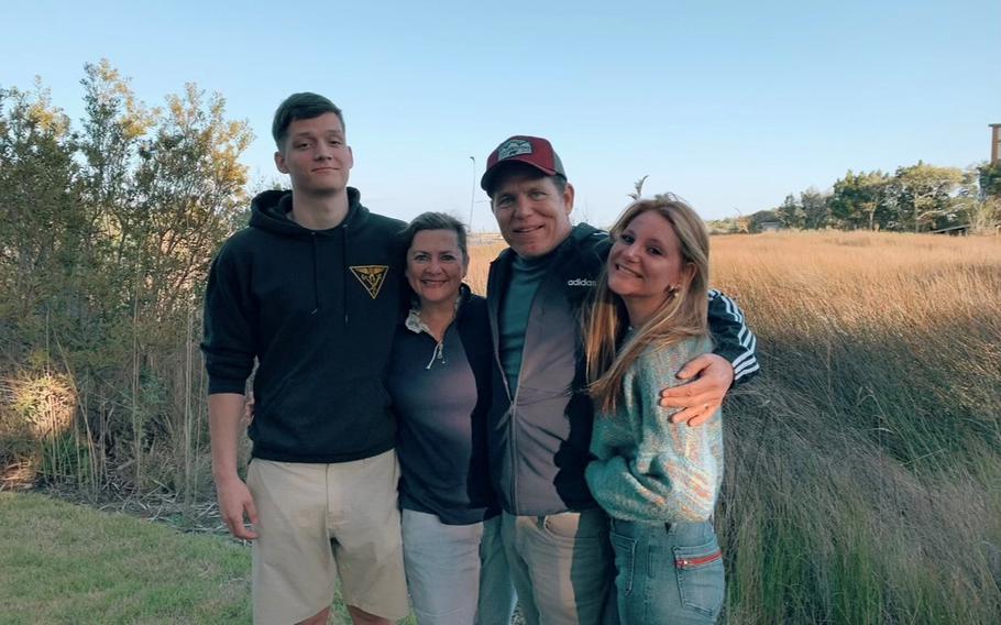 The Collart family during a trip to North Carolina. 