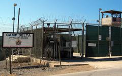 The entrance to Camp 1 in Guantanamo Bay’s Camp Delta.