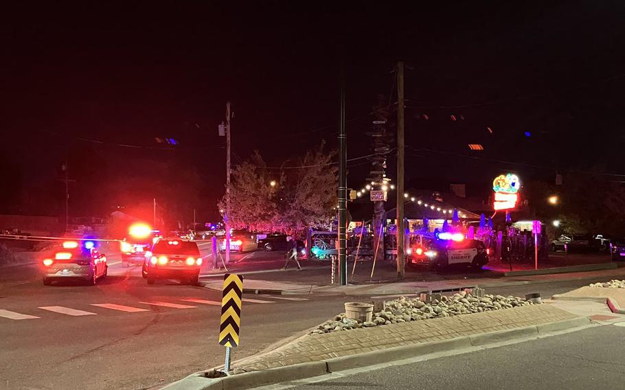 One person was killed and six others injured when a driver plowed into a crowd outside Rock Rest Lodge in Golden, Colorado. (Courtesy of Jefferson County Sheriff's Office/TNS)