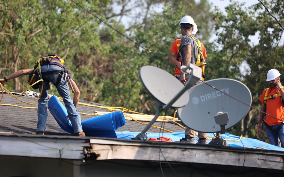 Contractors for the U.S. Army Corps of Engineers (USACE) continue to perform Blue Roof installations for free to homeowners affected by Hurricane Ida.