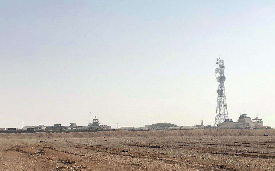 The al-Tanf military outpost in southern Syria is seen on Oct. 22, 2018. Three American troops were killed and dozens more were injured in an overnight drone strike at Tower 22 in northeast Jordan near the Syrian border.