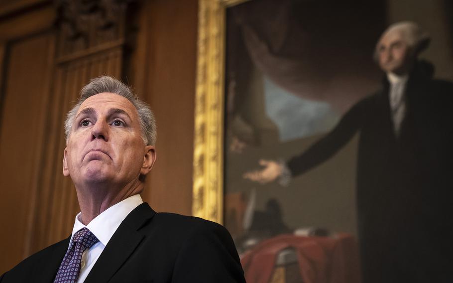 House Speaker Kevin McCarthy, R-Calif., speaks during a bill signing at the U.S. Capitol on March 9, 2023, in Washington, D.C. 