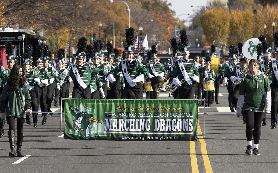 The National Veterans Day Parade in Washington, D.C., on Sunday, Nov. 12, 2023, in Washington. 