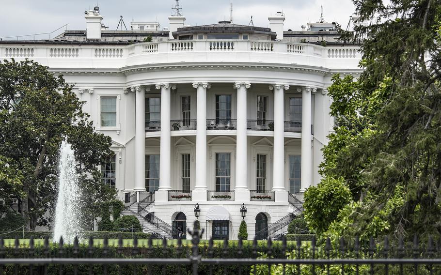 A view of the White House.