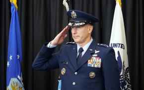Air Force Lt. Gen. Stephen Jost takes command of U.S. Forces Japan and 5th Air Force at Yokota Air Base in western Tokyo, Oct. 8, 2024.