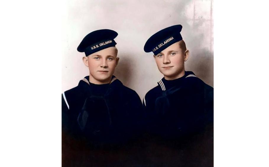 Twins Leo Blitz, left, and Rudolph Blitz were on the USS Oklahoma when it was sunk in the 1941 attack on Pearl Harbor. 