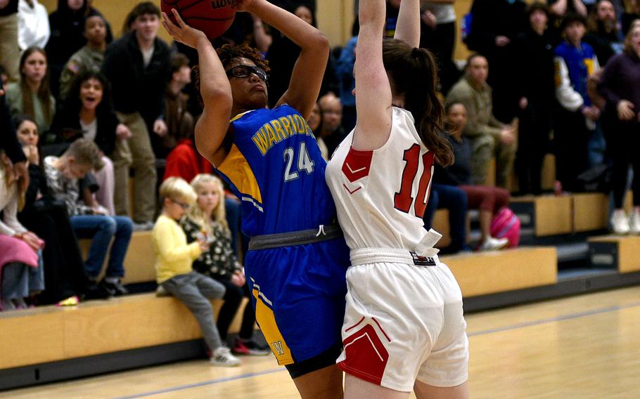 Keyoni Green fades away for a shot.