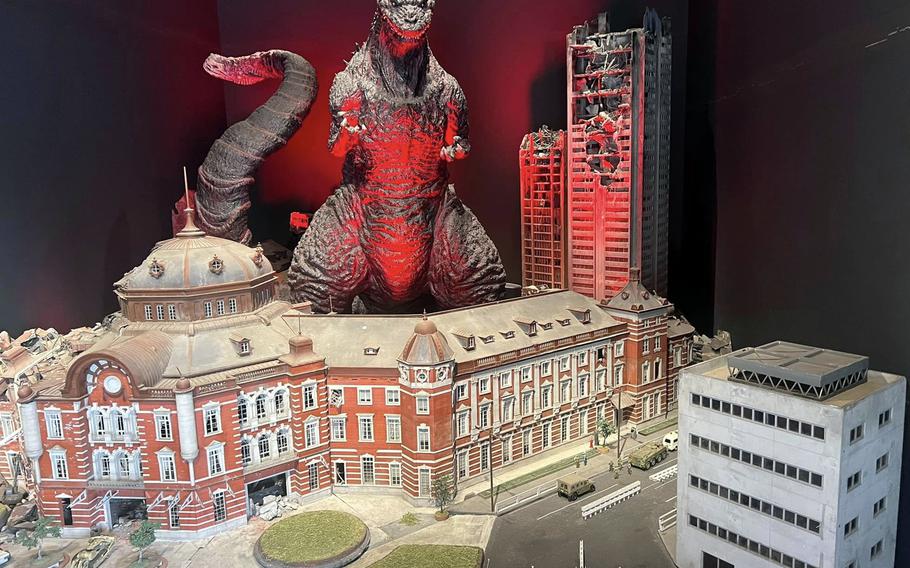The Godzilla Museum at the Nijigen No Mori theme park has large-scale dioramas of scenes from the original “Godzilla” all the way to 2016’s “Shin Godzilla,” along with storyboards, sketches from the making of the movies and suits worn by the actors. 
