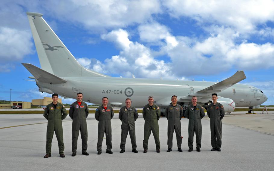 Leadership from U.S., Australia and South Korea pose in formation the commencement of Exercise Sea Dragon on January 14, 2019. The United States, Canada, India, Japan and South Korea are staging joint anti-submarine warfare drills this week amid talks between Japanese and South Korean leaders aimed at strengthening their alliance with Washington against threats from China and North Korea.
