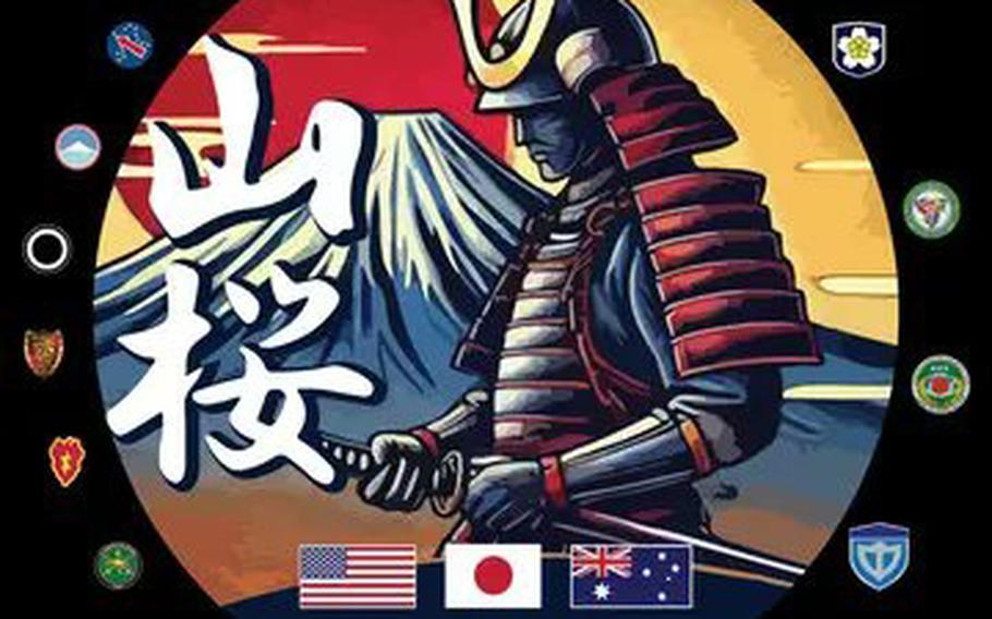 A logo for exercise Yama Sakura.