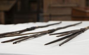 Four Aboriginal spears, brought to England by Captain James Cook more than 250 years ago, have now been repatriated to Australia in a ceremony at Trinity College in Cambridge, on Tuesday April 23, 2024.