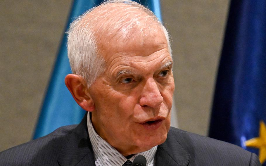 European Union High Representative for Foreign Affairs and Security Policy Josep Borrell during a news conference in Guatemala City on Jan. 13, 2024. 