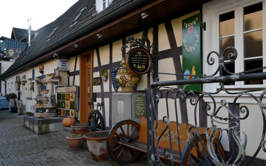 The Ignace Friedmann workshop and store, seen here on Nov. 8, 2021, is one of more than a dozen Alsatian pottery ateliers in Soufflenheim, France. 