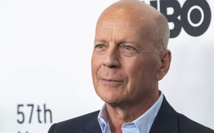 Bruce Willis attends a movie premiere in New York on Friday, Oct. 11, 2019. A brain disorder that leads to problems with speaking, reading and writing has sidelined Willis and drawn attention to aphasia, a little-known condition that has many possible causes.