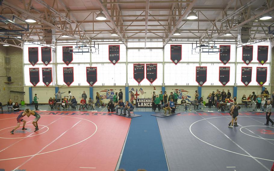 RAF Lakeneath hosted four DODEA high schools for the first tournament of the 2022-23 wrestling season Saturday, Dec. 3, 2022.