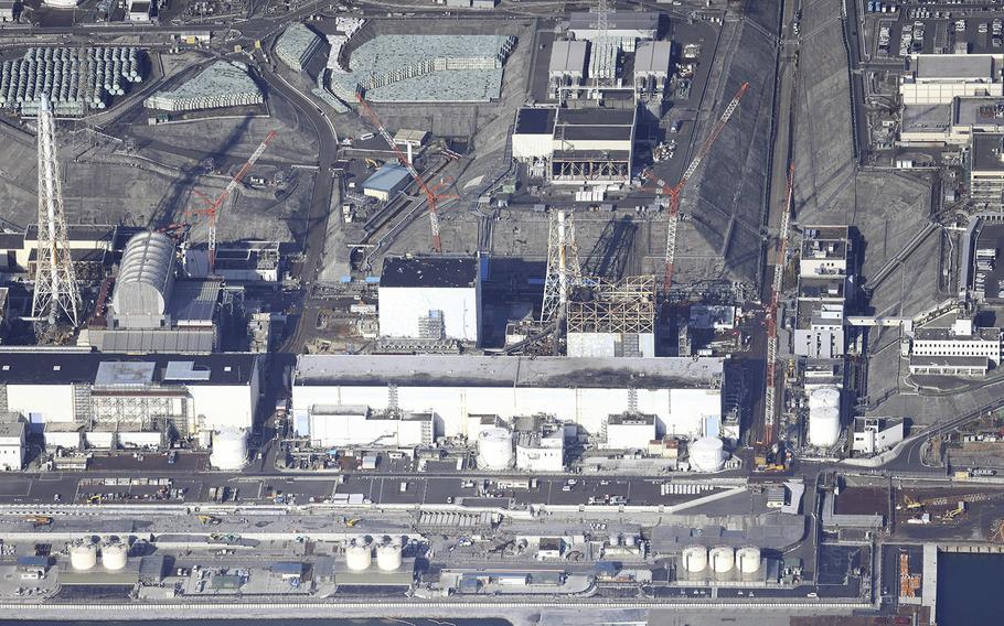The Fukushima No. 1 nuclear power plant is seen.