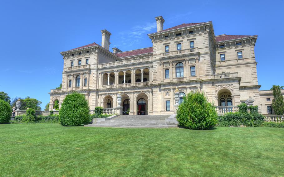 Exterior of The Breakers mansion in Newport, R.I.