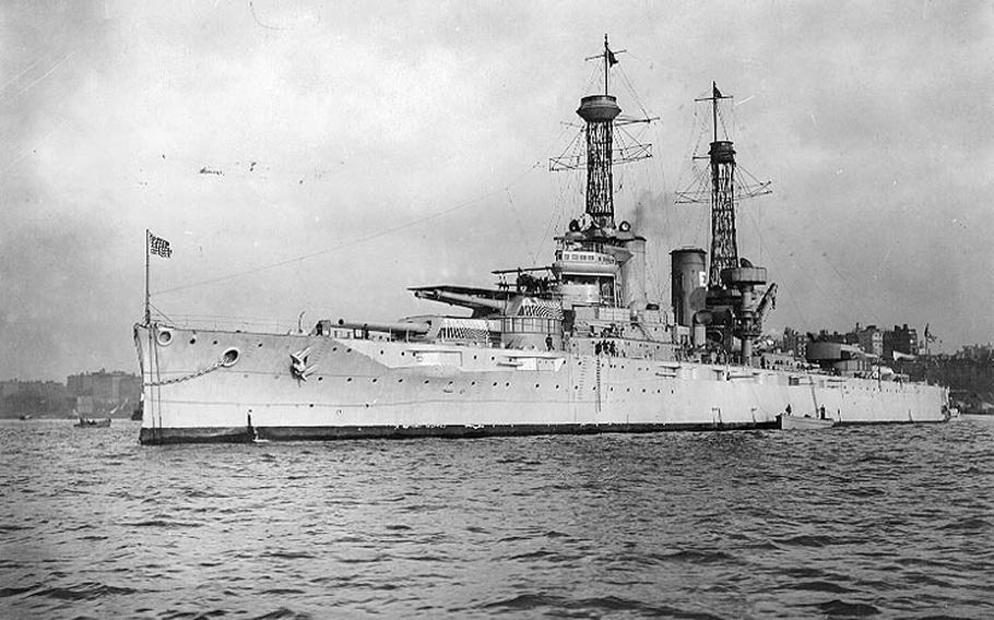 USS Texas (BB-35) off New York City, circa 1919.