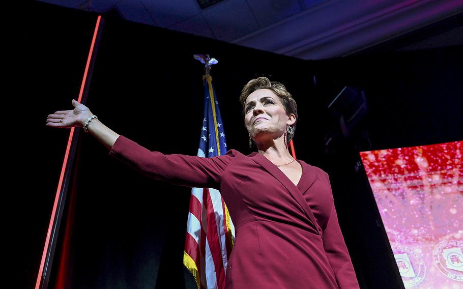 Republican candidate for Arizona governor Kari Lake on election night event on Nov. 8 in Scottsdale, Ariz. 