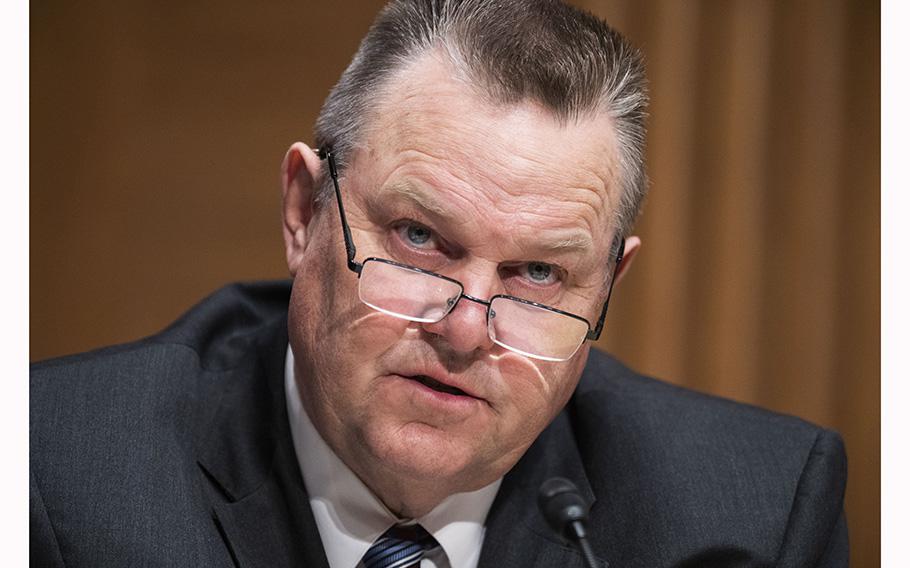 Sen. Jon Tester, D-Mont., at a Senate hearing in May 2022.