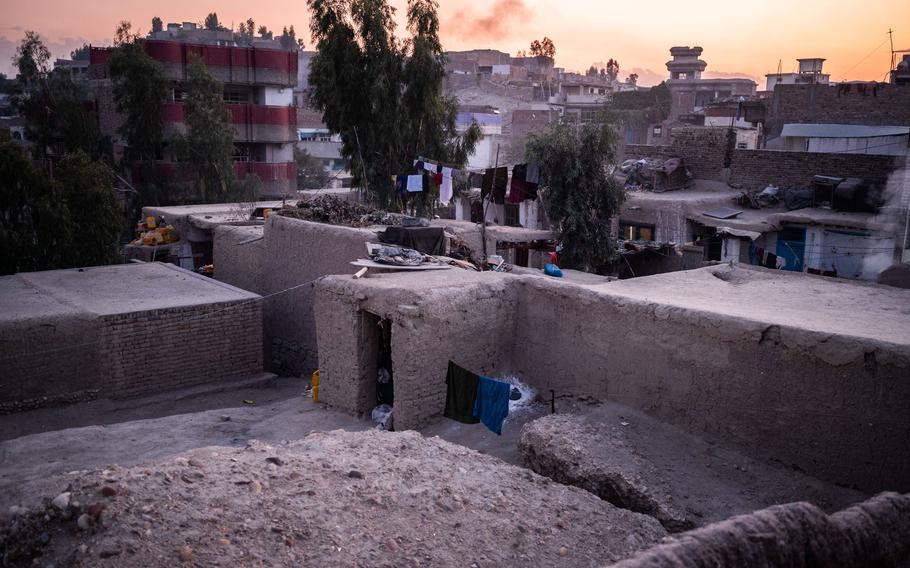 A home that was raided on the outskirts of Jalalabad.
