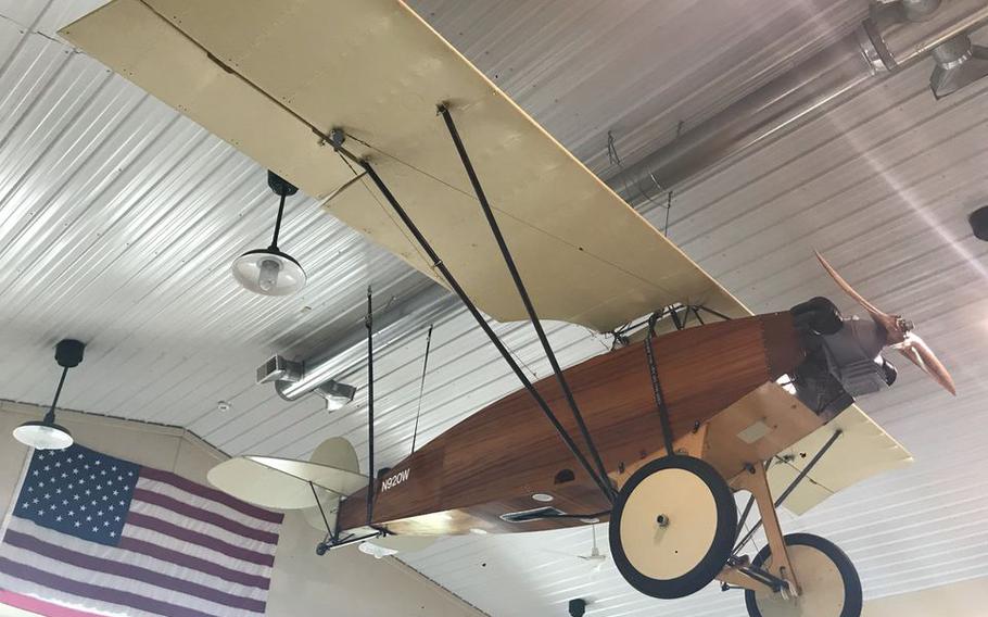 A "Cootie" replica, WACO's first plane, on display at the WACO Air Museum in Troy, Ohio.