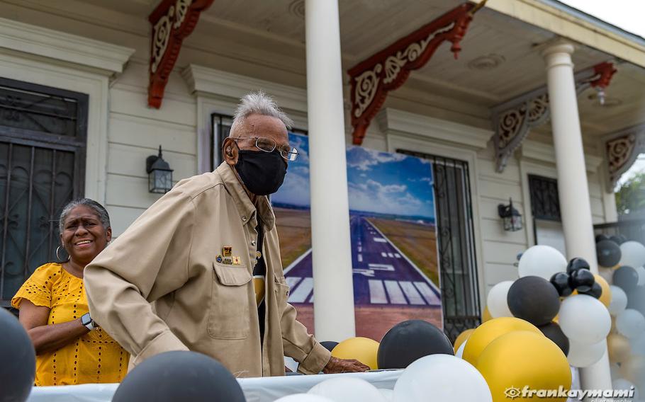 Louisiana native Lawrence Brooks, the oldest known living World War II veteran, celebrated his 112th birthday Sunday, Sept. 12, 2021, at his home in Central City as residents gathered for a drive-by celebration hosted by the National World War II Museum.