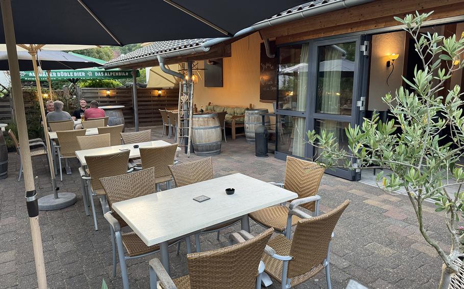 Pfeifertal’s shaded beer garden.