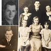 WWII veteran Army private Myron Elton Williams seen in uniform, top left, as a youth, bottom left, and with family members.