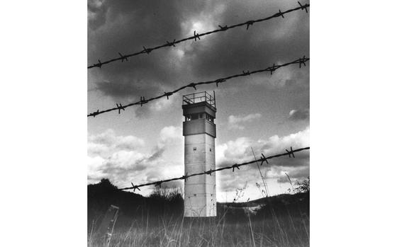 Near Bad Hersfaeld, Germany, Oct. 30, 1990: Rusty barbed wire and a deserted watch tower at the former East-West border near Bad Hersfaeld, Germany.

Looking for Stars and Stripes’ historic coverage? Subscribe to Stars and Stripes’ historic newspaper archive! We have digitized our 1948-1999 European and Pacific editions, as well as several of our WWII editions and made them available online through https://starsandstripes.newspaperarchive.com/

META TAGS: Cold War; East Germany; West Germany; border; 