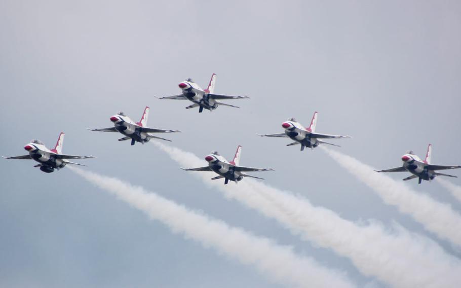 The first day of the CenterPoint Energy Dayton Air Show.