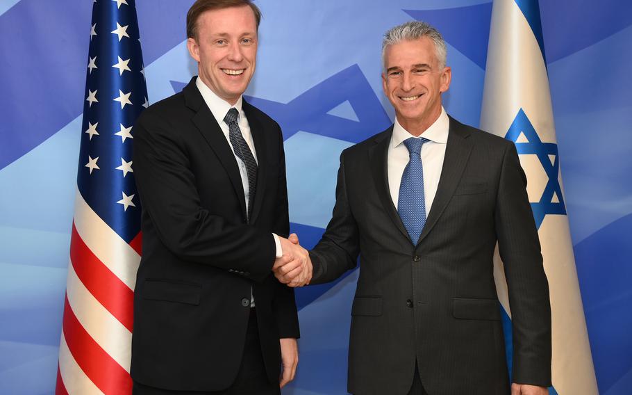 A photo of Jake Sullivan and David Barnea.