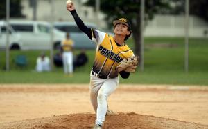 Hajime Reed, a junior right-hander, plays for a Kadena team headed to MCAS Iwakuni this weekend to play against three other DODEA teams, including host Matthew C. Perry, where current Panthers coach Frank Macias taught and coached for 12 seasons. Reed transferred to Kadena last school  year from Robert D. Edgren. Reed was one of the Eagles' key playesr two seasons ago; now, the Eagles are more of a collective, says their longtime coach Brett Lehner.
