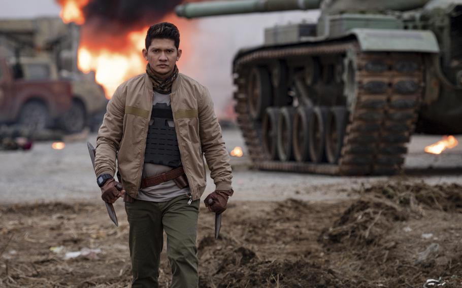 Iko Uwais is part of large cast of action stars in “The Expend4bles.”