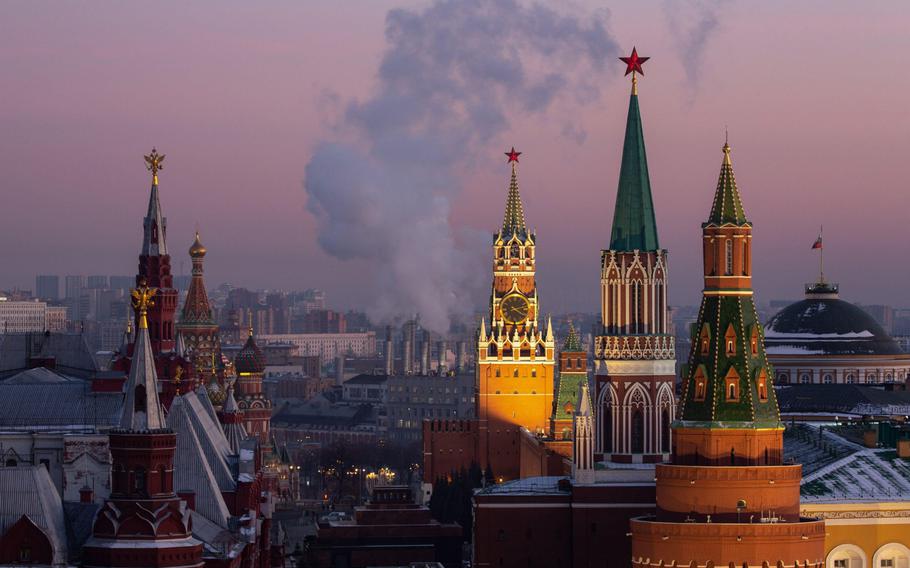 The Kremlin in Moscow on Dec. 11, 2020. 